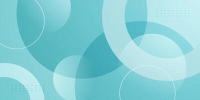 Abstract bright colorful turquoise green blue background. Simple overlap circle trendy pattern. vector