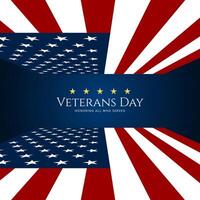 Veterans day background with stars and stars on the flag vector