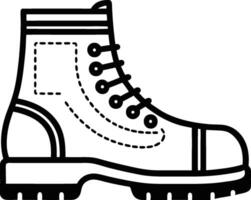 Boot Icon with Outline Design vector