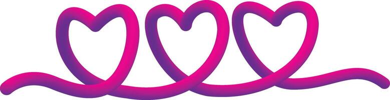Vibrant Pink Gradient Fluid Spiral with heart on white background vector