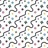 a pattern with colorful shapes and lines vector