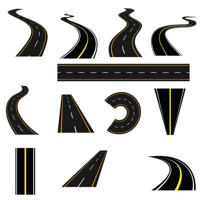 A new Road icons set, isolated on white background