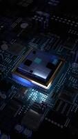 computador processador e placa mãe - rotativo animação video