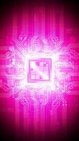 Computer Processor in Pink Color Palette - Top View video