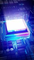Computer Processor and Glowing Light - Blue Filter video