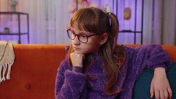 Teen girl at home suffers from unfair situation problem, break up, depressed, feeling bad, burnout video