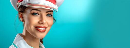 Cheerful Cruise Ship Attendant at Work A Portrait of Devoted Service at Sea photo