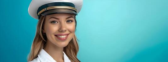 Cheerful Cruise Ship Attendant in Vibrant Portrait A Career of Unforgettable Voyages photo