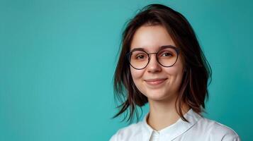 Cheerful Counselor Working Diligently on Background Symbol of Guidance and Trust photo