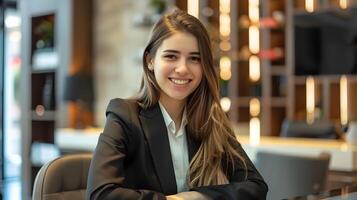 Cheerful Front Desk Associate Excels in Dynamic Office Environment photo