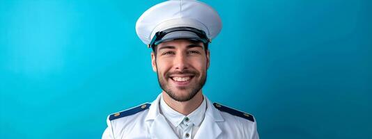 Cheerful Young Cruise Director Exudes Passion in Colorful Portrait photo