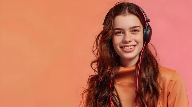 Cheerful Young Customer Support Representative Excels in a Modern Office Environment photo