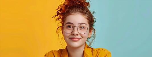 Cheerful Young Counselor Offering Guidance in a Colorful Environment photo