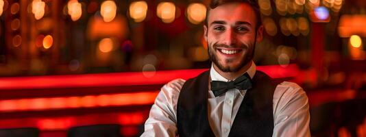 Energetic Casino Host Excelling in Dynamic Gaming Environment photo