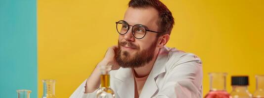 Excited Young Chemist Conducting Research A Bright Future in Science and Innovation photo