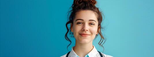 Enthusiastic Young Lodging Manager Excels at Colorful Workspace photo