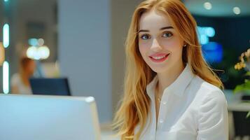 Enthusiastic Front Desk Associates Vibrant Workspace A Portrait of Dedication and Success in the Hospitality Industry photo