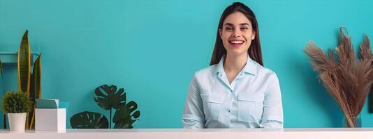Enthusiastic Front Desk Associate Excelling in Workplace Service photo