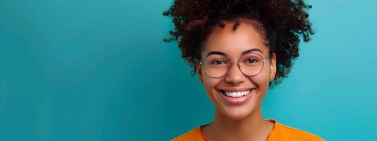 Happy Young Guidance Counselor Working Diligently on Color Background Career Advice and Student Support photo