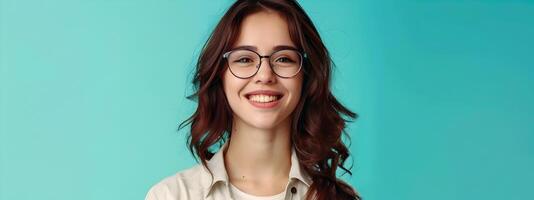 Happy Young Addiction Counselor Working on a Color Background Guiding Supporting and Inspiring Change photo