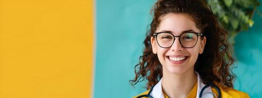 Happy Young Social Worker Demonstrating Empathy and Passion in Professional Setting photo