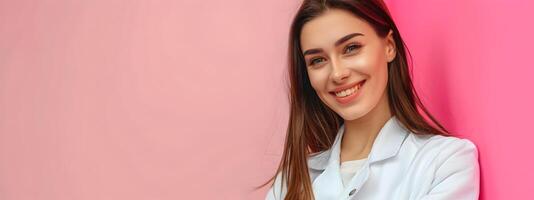 Joyful Cosmetologist Excelling in her Craft A Vivid Portrayal of Professional Skill and Care photo