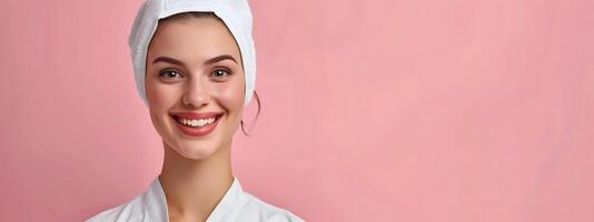 Joyful Beautician Excelling in her Craft A Glimpse into the World of Professional Beauty Services photo