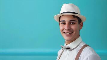 Joyful Concierge Furthering Guest Experience in Vibrant Hotel Lobby photo