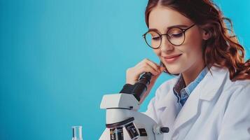 Happy Young Political Scientist Excels in Colorful World of Research and Policy photo
