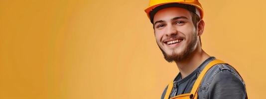 Happy Young Porter Exuding Pride and Satisfaction in Industrial Job Well Done photo