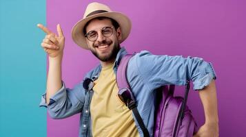 Happy Young Travel Agent A Portrait of Professional Dedication and a Passion for photo