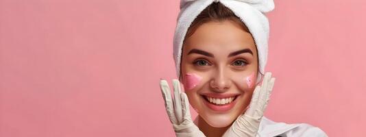 Joyful Manicurist Excelling in Her Craft A Portrait of Professional Dedication photo