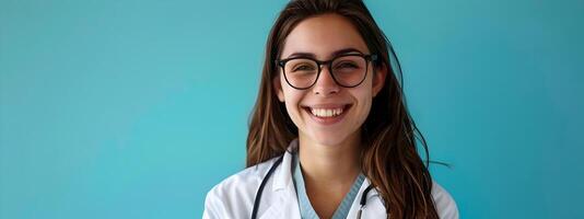 Joyful Young Therapist Pursuing Positive Mental Health Journeys with Clients on Colorful Background photo
