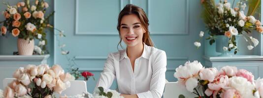 Joyful Young Wedding Coordinator Succeeds in Planning a Colorful and Memorable Event photo