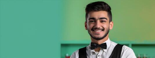 Joyful Young Valet Excelling in His Chosen Career Path photo