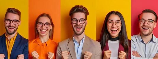 Thriving Sales Teams Vibrant Success Story Unfolds at the Colorful Workspace photo