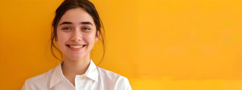 Young Hotel Receptionist Exuding Happiness while Efficiently Working at the Frontdesk photo