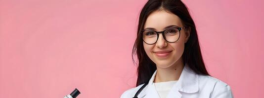 Young Biologists Joyful Discovery A Passionate Researchers Colorful Laboratory Journey photo