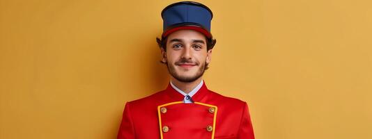 Young Bellhops Genuine Happiness Shining Through His Work photo