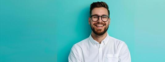 Young Mortgage Loan Processor Exuding Joy and Expertise in a Colorful Office Setting photo