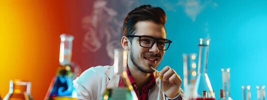 Young Physicists Joyful A Vivid Portrayal of Scientific Curiosity and Passion photo