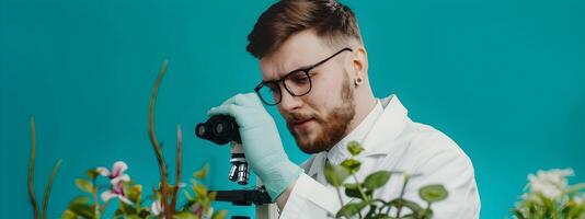 Young Biologists Excitement Pursuing Scientific Discoveries with a Passion for Nature photo