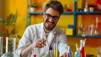 Young Physicists Joyful Journey Discovering Innovative Solutions Through Intense Research photo