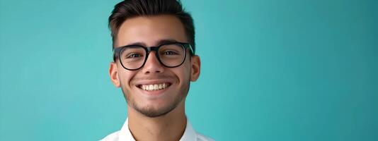 Young Mortgage Loan Processor Exuding Happiness While Diligently Working in a Colorful Office photo