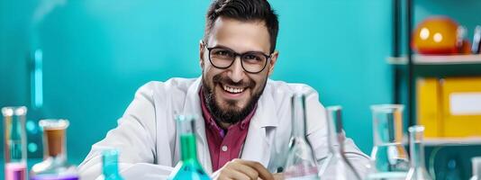 Young Chemists Joyous A Portrait of Scientific Curiosity in Action photo
