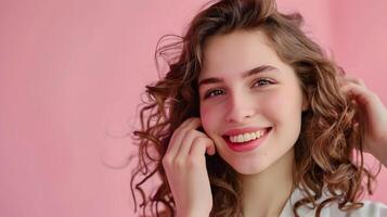 Young Cosmetologists Joyous Work A Portrait of Passion and Skill photo
