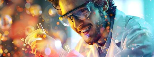 Young Atmospheric Scientist Exudes Happiness While Pursuing Groundbreaking Research in the Lab photo