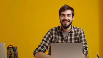 Emerging Technical Writers Vibrant Workspace A Symbol of Creativity and Success photo