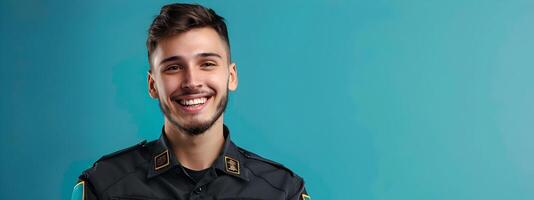 Dedicated Young Animal Control Officers Portrait Symbol of Care and Protection for Furry Friends photo