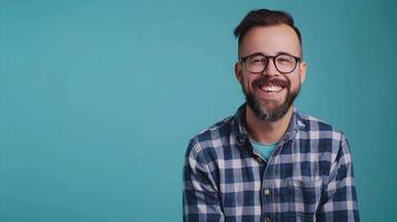Happy Young Screenwriter Crafting Inspiring Stories in Vibrant Digital World photo